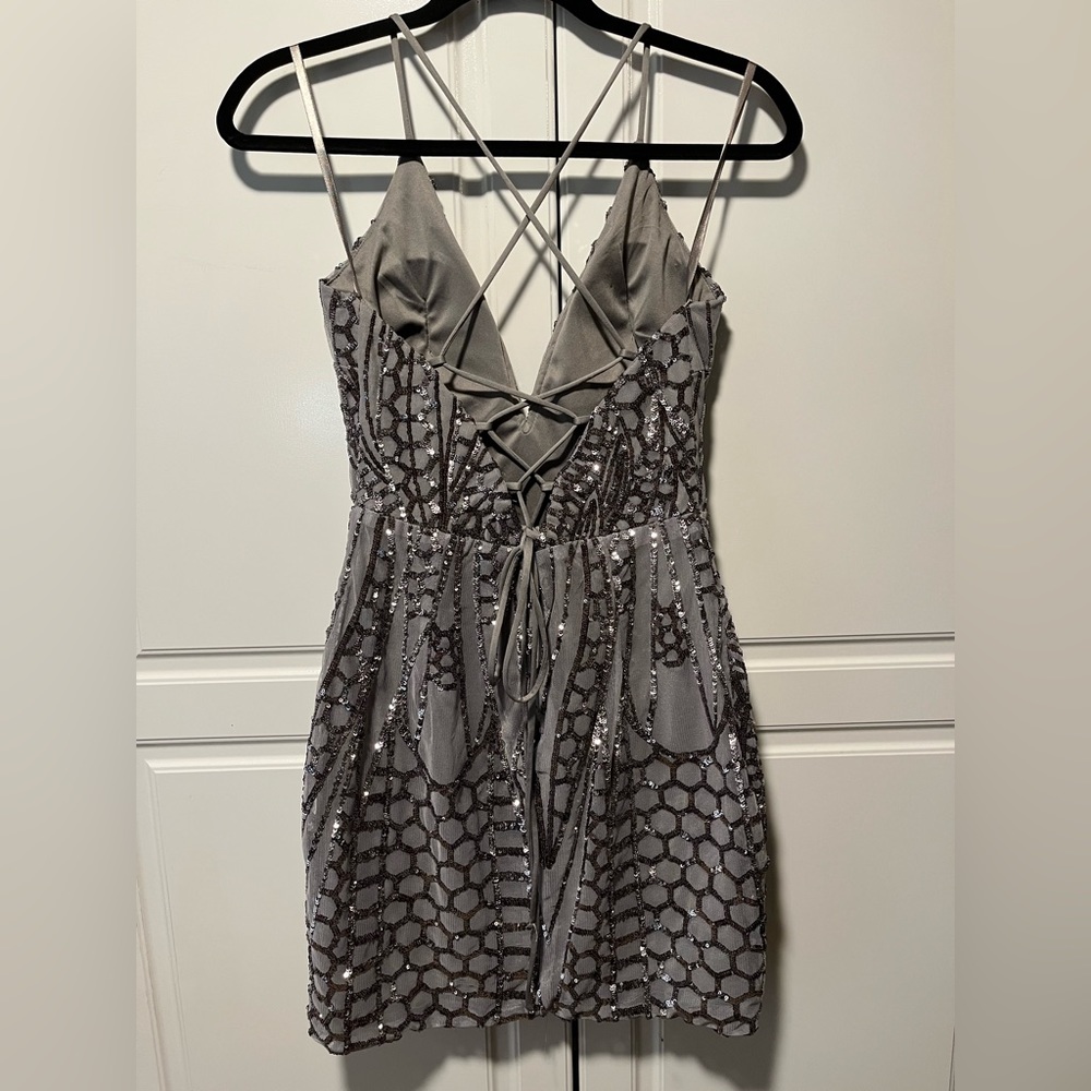 Gray sequined Dress